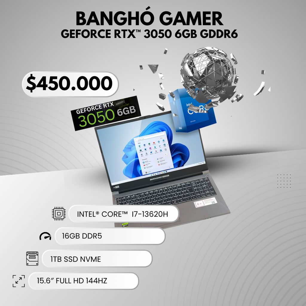 Banghó Gamer Geforce RTX 3050 6GB DDR6