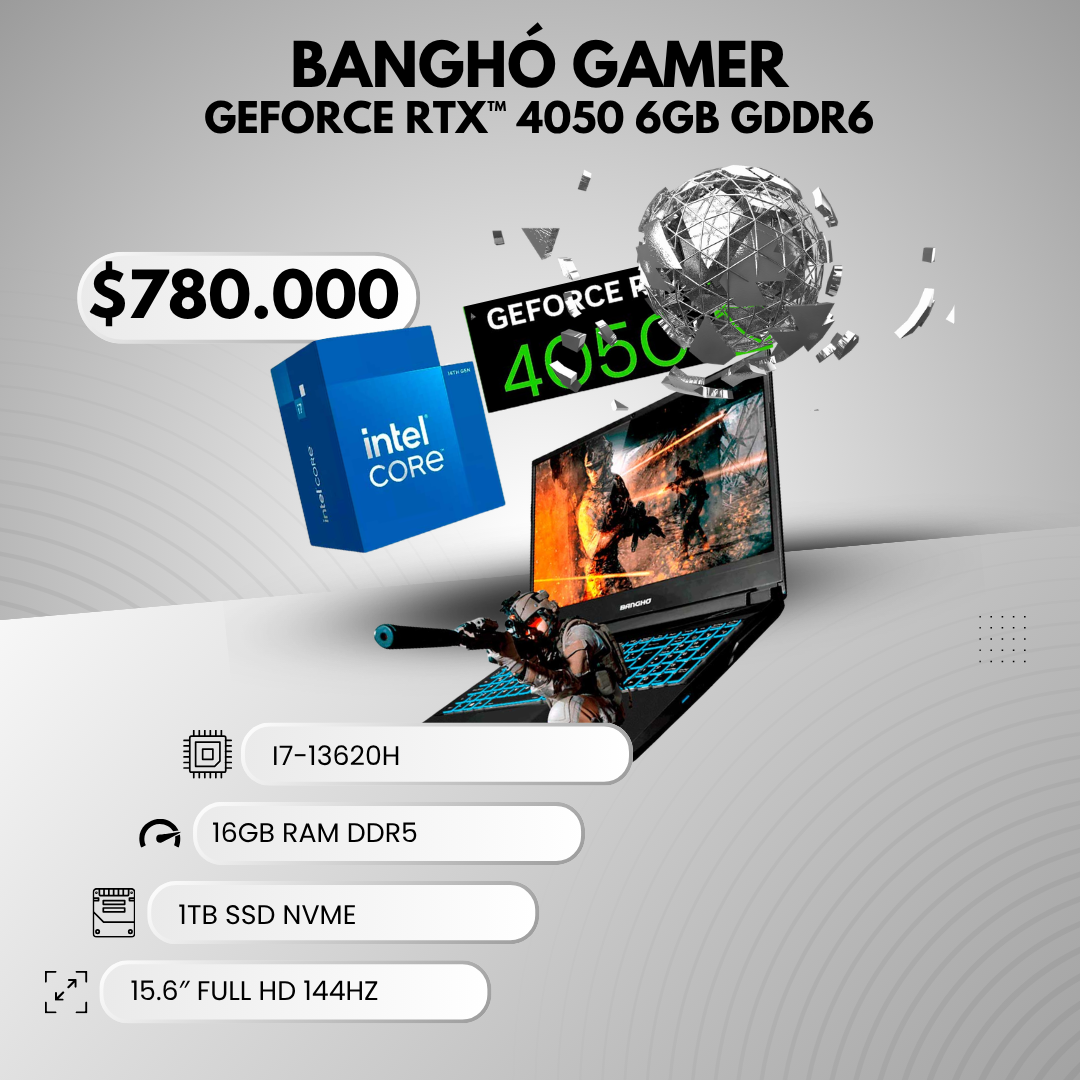 Banghó Gamer Geforce RTX 4050 6GB DDR6