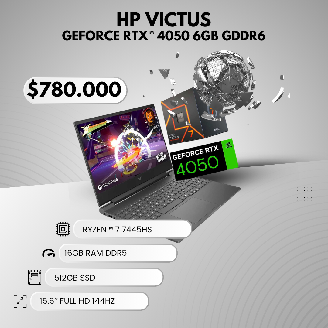 HP Victus Geforce RTX 4050 6GB DDR6